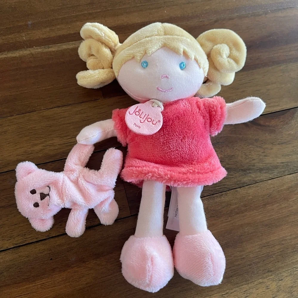 Jolijou Pink Plush Doll with Teddy